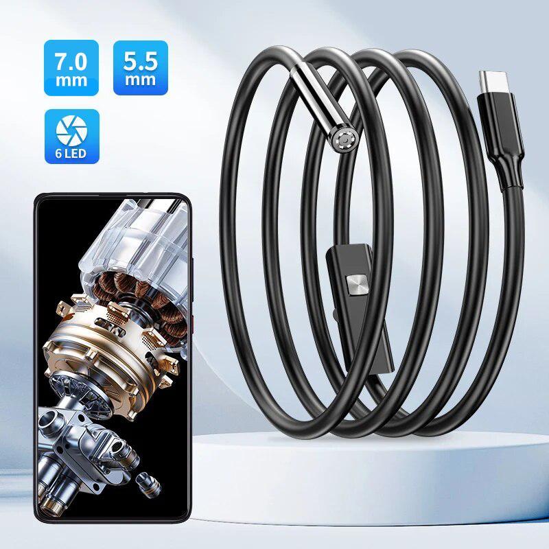 USB Endoscope Camera, 1 Count Waterproof Flexible & Durable Endoscope Camera with Type-C Connection, HD Detective Camera for Android Smartphone