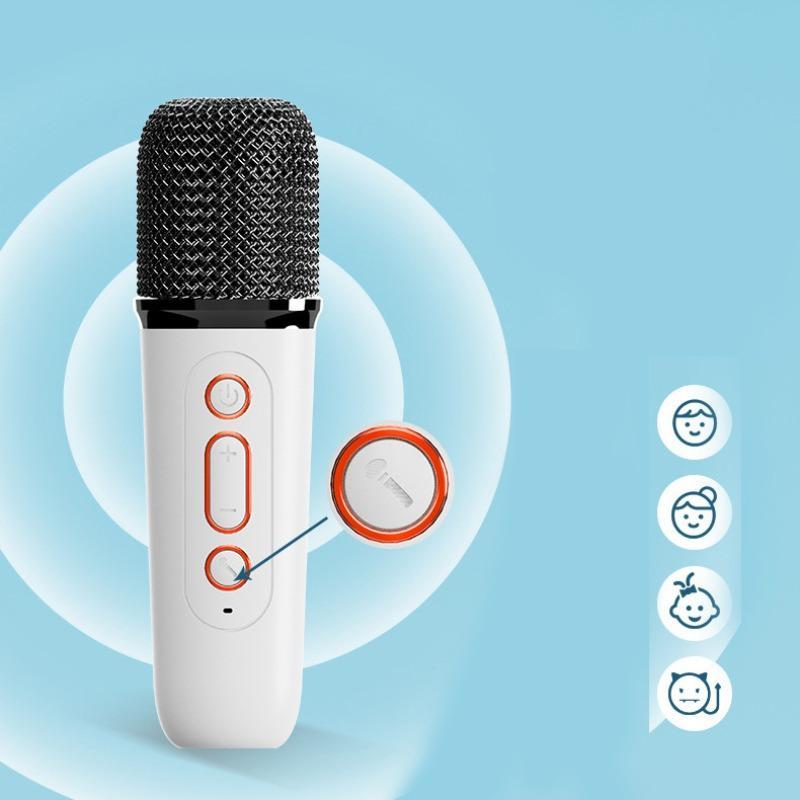 Summer Wireless Karaoke Speaker With Wireless Microphone & LED Light for Fall Gift, Wireless BT Speaker With LED Ambient Light, Speakers Karaoke, Electronics Outdoor Speaker, Karaoke Machine For Home Party Birthday Gift, Mini Microphone