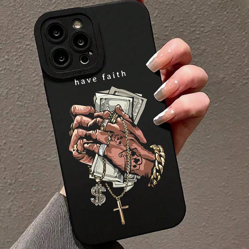 Have Faith Design ​​​Phone Case, Decorative Phone Protective Cover, Shockproof Phone Cases Compatible with iPhone 11 12 13 14 15 Pro Max