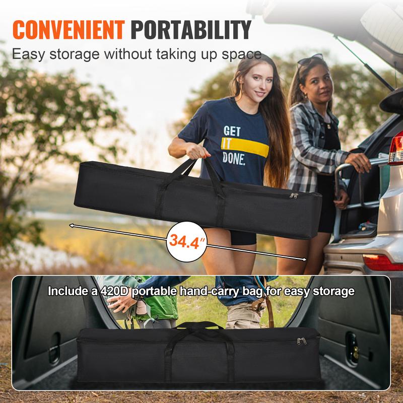 VEVOR Projector Screen with Stand, 150 inch 16:9 4K 1080 HD Outdoor Movie Screen with Stand, Wrinkle-Free Projection Screen with Tripods and Carry Bag, for Home Theater Cinema Backyard Movie Night Accessories Portable