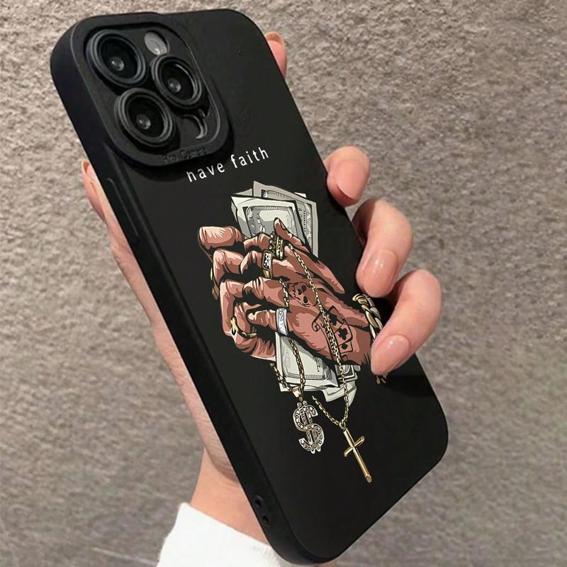 Have Faith Design ​​​Phone Case, Decorative Phone Protective Cover, Shockproof Phone Cases Compatible with iPhone 11 12 13 14 15 Pro Max