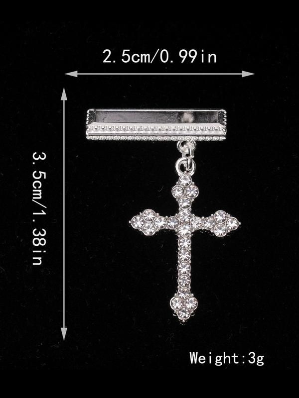 Rhinestone Decor Cross Charm Watch Band Decoration, Watch Band Charms, Watch Accessories for Apple Watch Bands, Gift for Men & Women