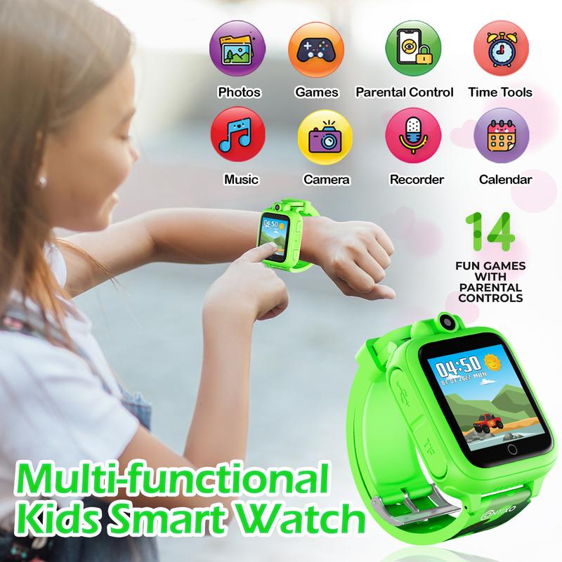 Contixo Smart Watch for Kids – Ages 4-12, Educational Games, Camera, Video, Music, Voice Recorder, Calculator & More Silicone Wearable