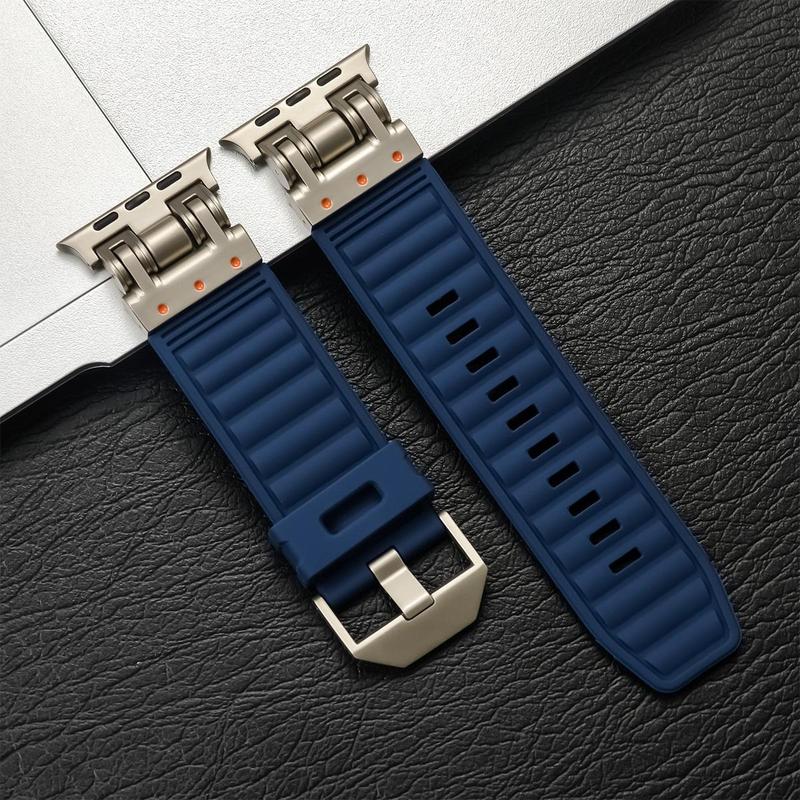 Soft Silicone Watch Band, Replacement Watch Band for Apple Watch Ultra 2 49mm 45mm 44mm 42mm, Sports Watch Band for iWatch Series 9 8 7 6 5 4, Smart Watch Band