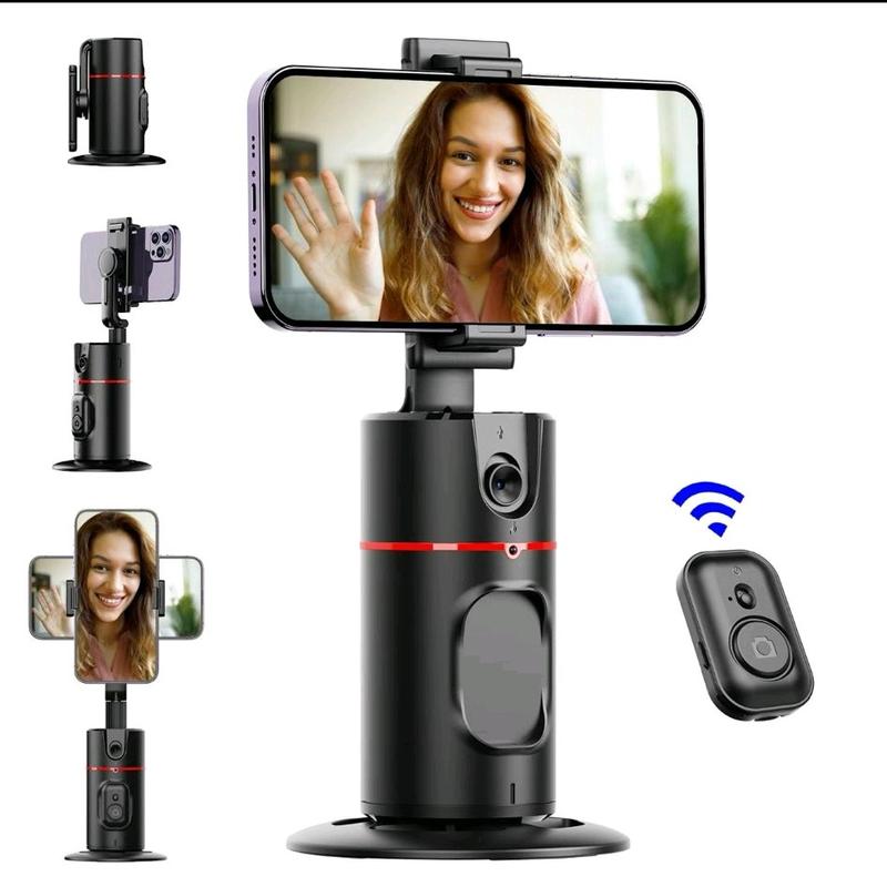 Everything Included- Gimbal Auto Face Tracking- Combo Pack- W  Separate Extendable Selfie Stick Tripod, Remote Control w 2 Piece LED Lights. 360° Rotatable Selfie Stand Camera Phone Tracking Holder, Phone Stabilizer Selfie Accessories Cellphone Smartphone