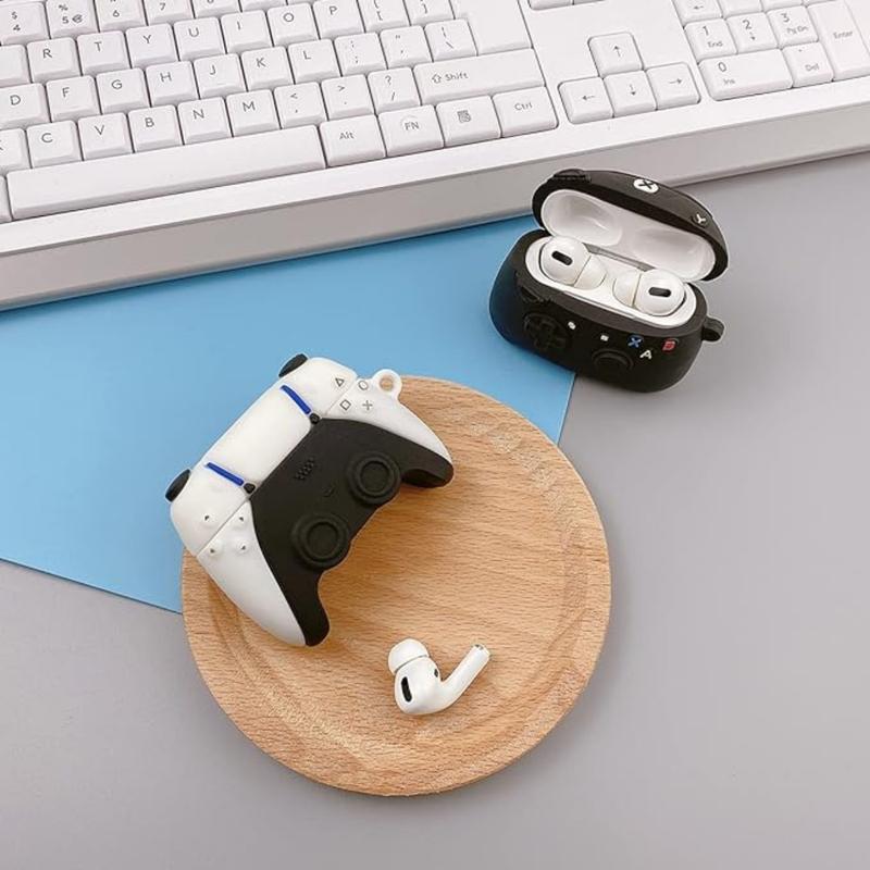 Controller-Shaped AirPods Case for AirPods 1 2, 3rd Gen, Pro, and Pro 2 - Unique, Stylish, and Protective Silicone Cover Protection Accessories