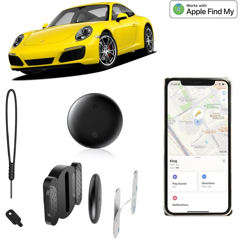 GPS Trackers for Vehicles,Mini GPS Tracker Device with Weatherproof Magnetic Case-Work with Apple Find My (iOS Only)-Best Hidden Car Tracking Device,Locator for Car,Key, Luggage, Pet