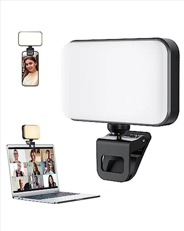 Selfie Light for Phone Camera, Clip on LED Light for Video Conference Accessories Cellphone Smartphone