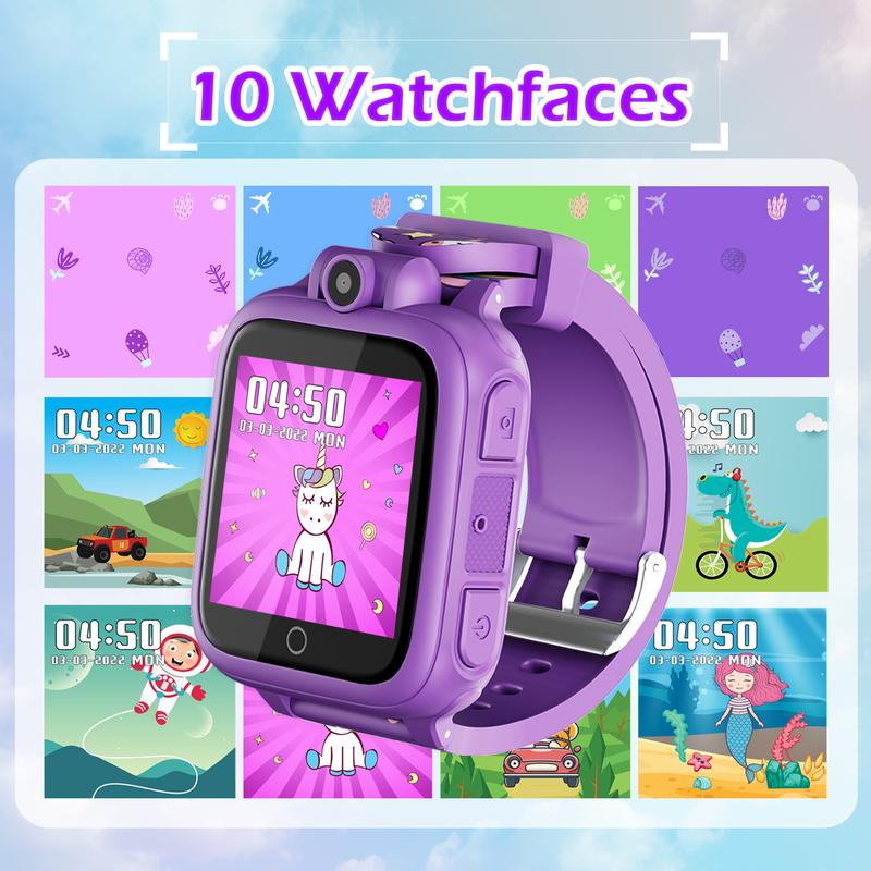 Contixo Smart Watch for Kids – Ages 4-12, Educational Games, Camera, Video, Music, Voice Recorder, Calculator & More Silicone Wearable