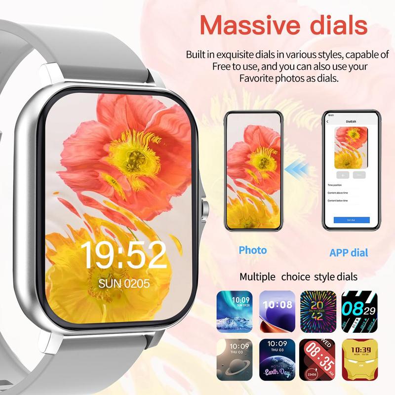 Multifunctional Smart Watch, Fashion Digital Watch with Wireless Calling Dialing & APP Reminder, Sports Watch for Women & Men