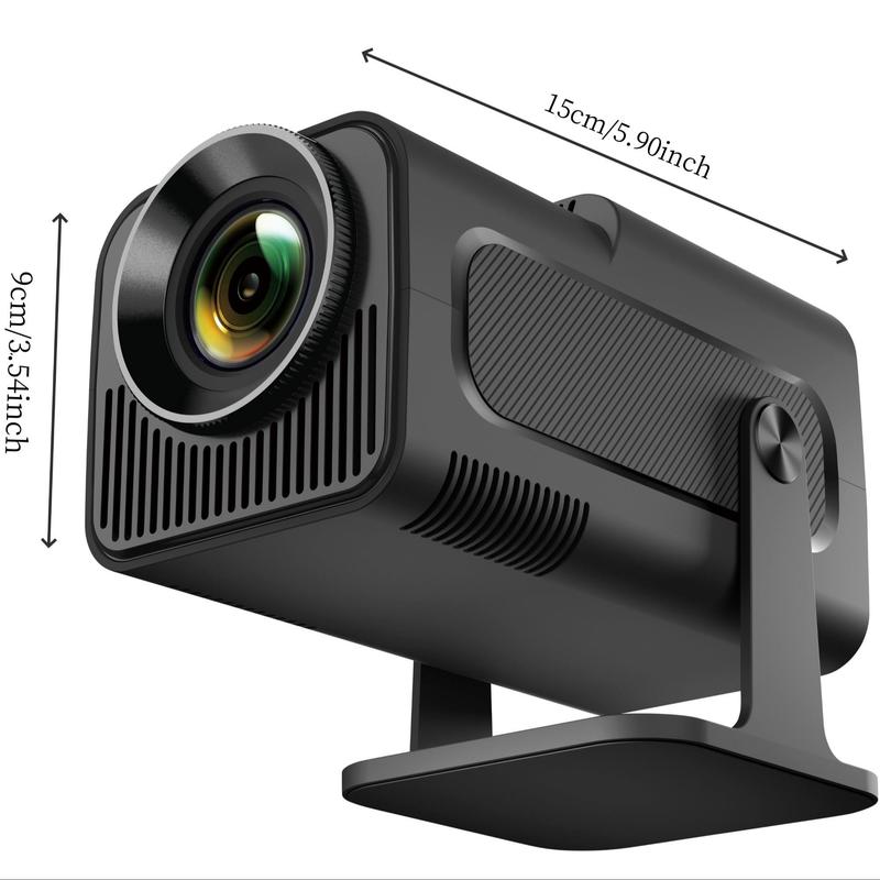 Smart Projector, 1080P WiFi 6 BT Native Mini Projector, 15000 Lumen Android 11.0 OS Projector with 270° Adjustable Stand, Portable Outdoor Movie Projector