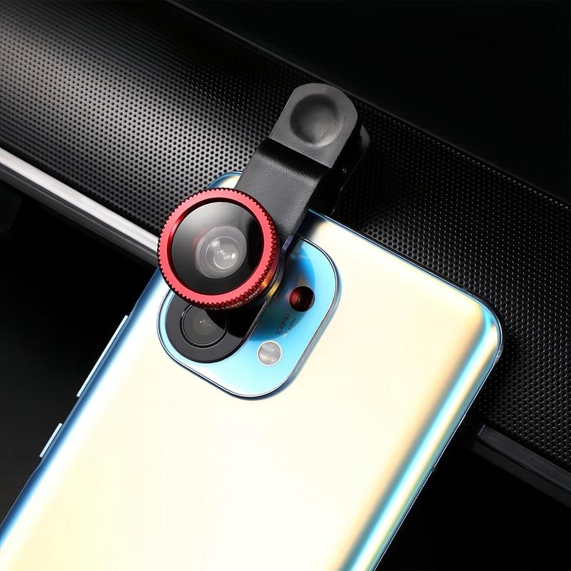 Fisheye Wide Angle Lens, 1 Set 180 Degree Universal Mobile Phone Lens, Mobile Phone Accessories for Smartphone, Phone Accessories