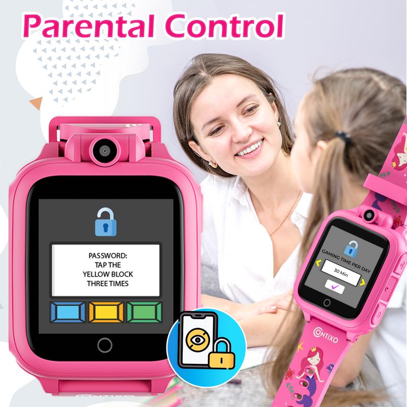 Contixo Smart Watch for Kids – Ages 4-12, Educational Games, Camera, Video, Music, Voice Recorder, Calculator & More Silicone Wearable