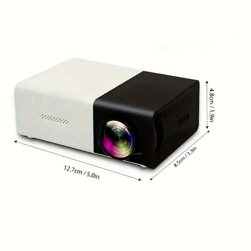 HUHU HD Projector, Portable Outdoor Mini Movie Projector, Compatible With USB, AV, TV Audio Colorful