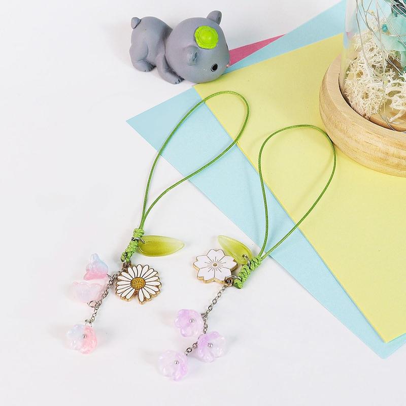 3  Creative Tulip Flower Mobile Phone Pendant Pendant, Mobile phone decoration accessories Suitable for Keychain Mobile Phone  Key Bag Backpack Wallet Decoration