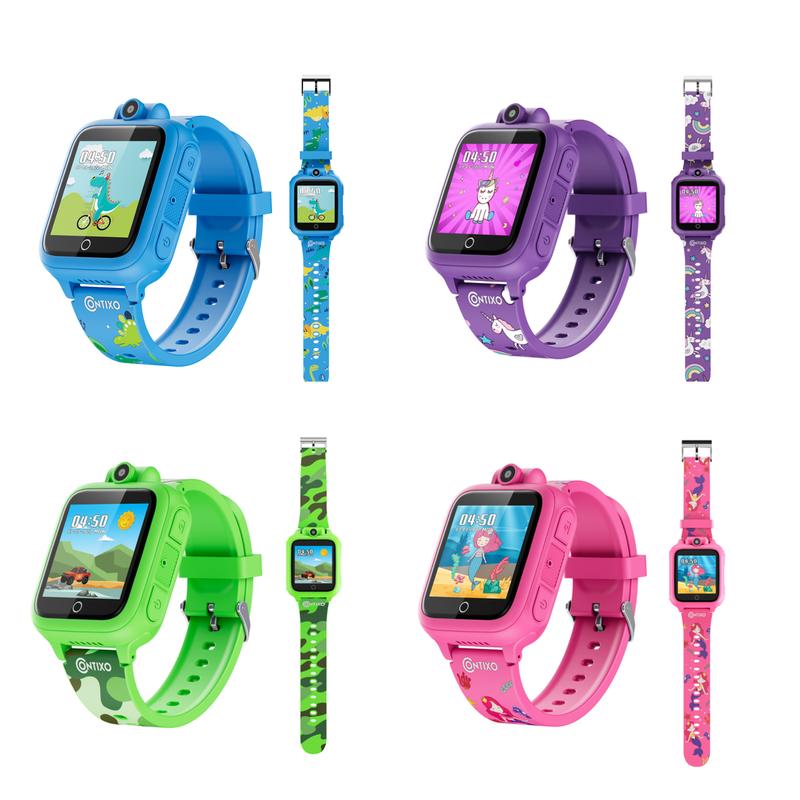 Contixo Smart Watch for Kids – Ages 4-12, Educational Games, Camera, Video, Music, Voice Recorder, Calculator & More Silicone Wearable