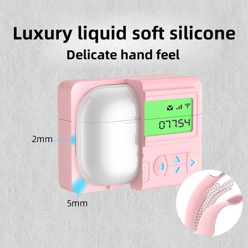 Retro Design Earphone Case, 1 Count Silicone Earphone Protective Cover, Earphone Accessories Compatible with AirPods 4