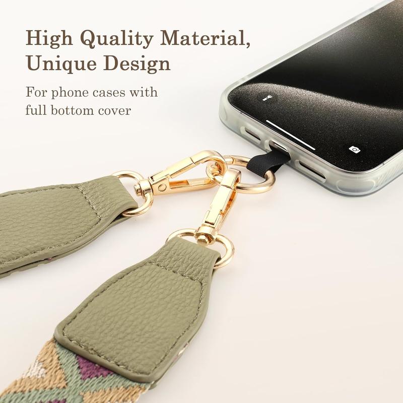 Clip and Go Strap for Phone With Wallet Crossbody, Phone Strap with Zippered Pouch for All Phones,Cross Body Phone String with Zipper Wallet Pouch Adjustable, Accessories Cellphone