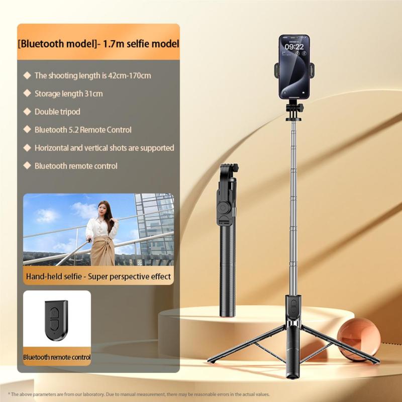 1.8m remote control selfie stick tripod, mobile phone holder, tablet holder, mobile phone accessories, suitable for Apple 15 14 13, Samsung Smartphone