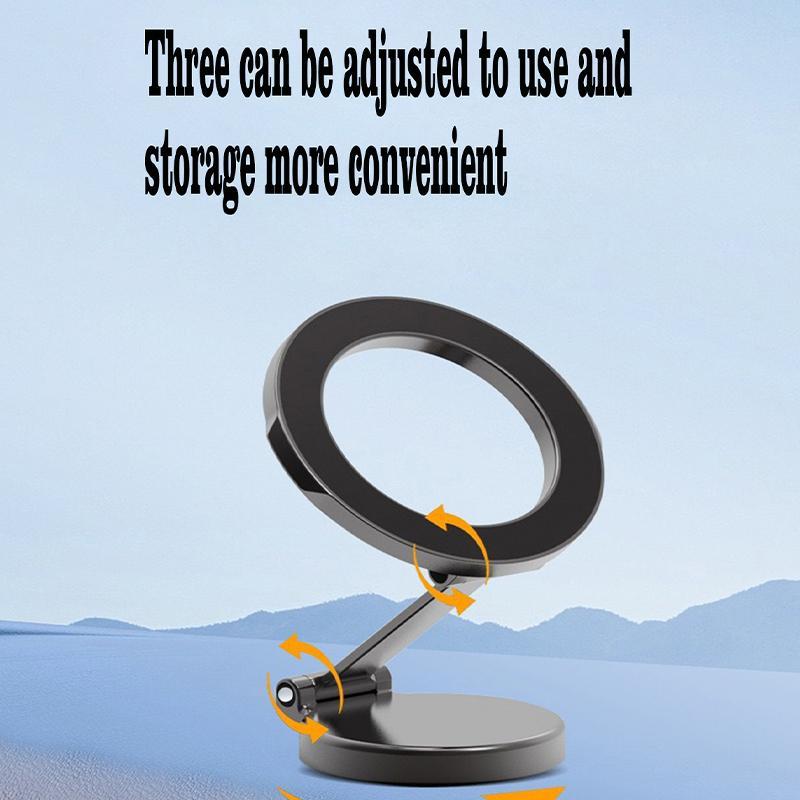 Magnetic Car Phone Holder, Foldable Rotatable Car Navigation Phone Holder, Multifunctional Car Interior Accessories for Smartphone