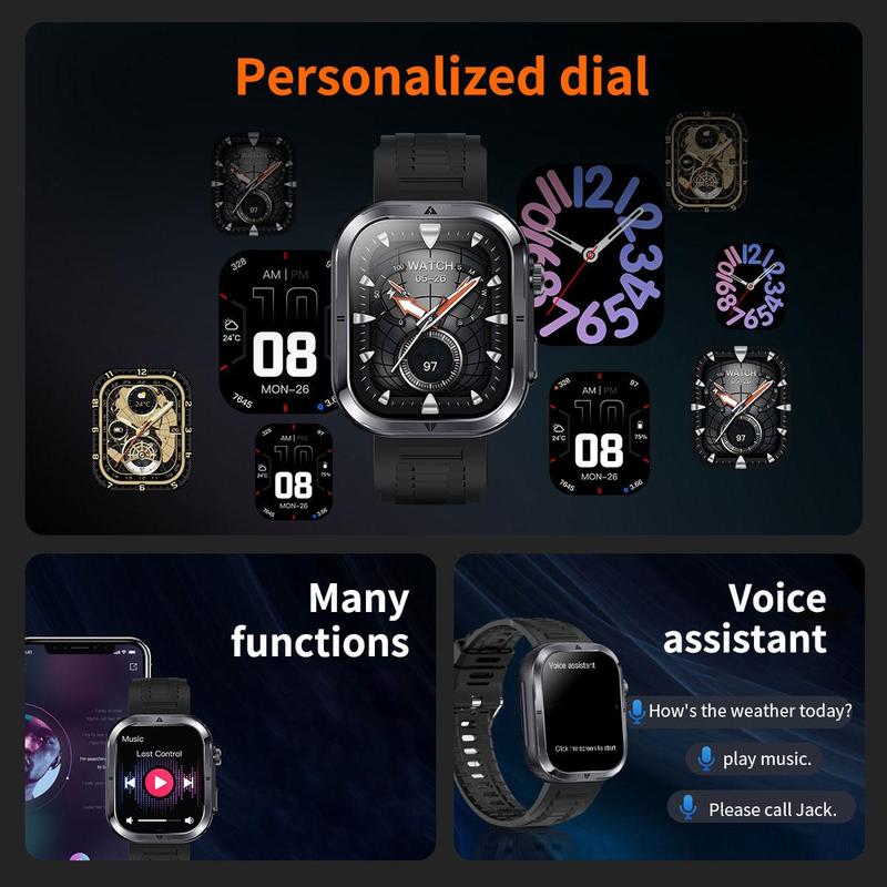 Multifunctional Smart Watch, Waterproof Fashion Digital Watch with LED Light, Sports Fitness Wristwatch, Smart & Wearable Devices for iOS & Android Smartphone