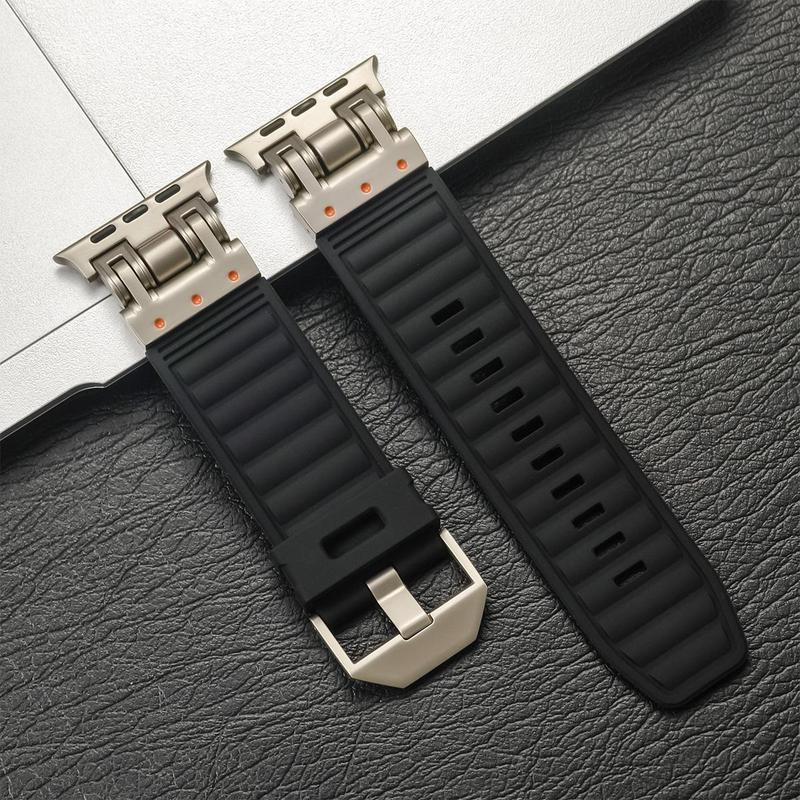 Soft Silicone Watch Band, Replacement Watch Band for Apple Watch Ultra 2 49mm 45mm 44mm 42mm, Sports Watch Band for iWatch Series 9 8 7 6 5 4, Smart Watch Band