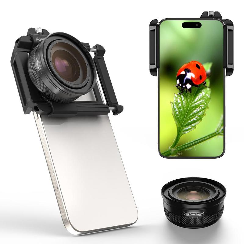 APEXEL 10X-20X Zoom Macro Lens, Professional Lens with Phone Clip, Phone Accessories for Smartphones, Mobile Phone Accessories