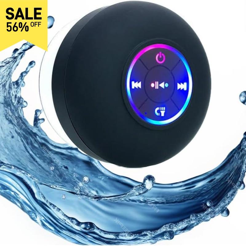 Mini Portable Wireless Speaker, Christmas gifts,Rechargeable Waterproof Speaker with LED Light, Portable Bluetooth-compatible Speaker for Beach, Shower & Home