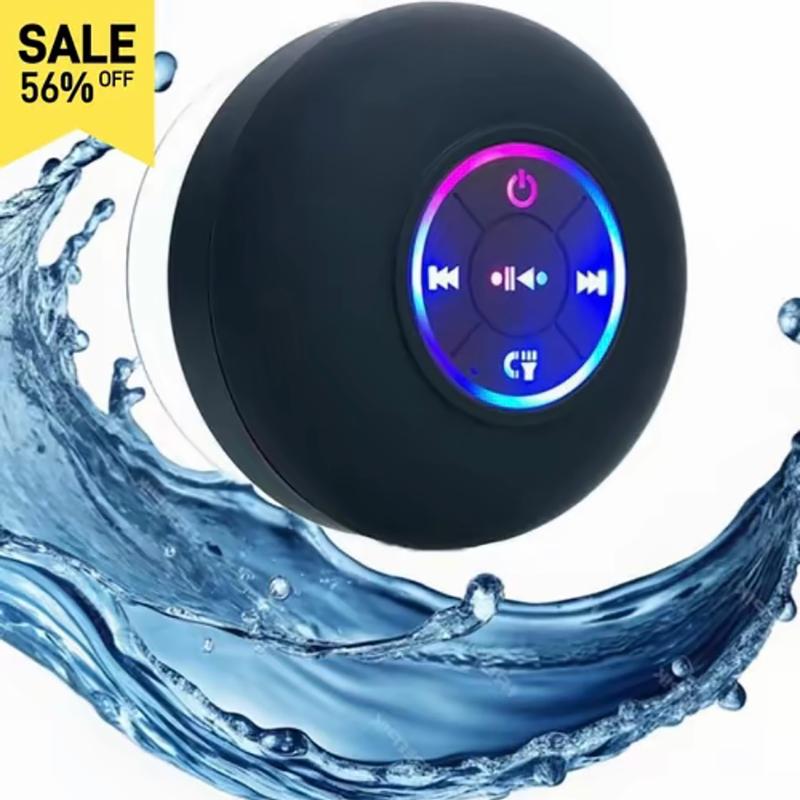 Mini Protable Wireless Speaker ,shower  with variable LED lights, iPX4 waterproof, hands-free , wireless stereo rechargeable, suitable for beaches, showers, and homes, a must-have for families Mini Bluetooth Waterproof  waterproof Audio  Smartphone