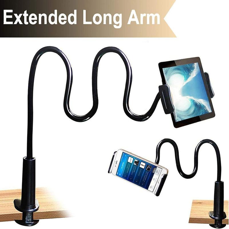 Long Arm Flexible Phone Holder for iPhone, iPad, and Samsung Devices - Perfect for Bed and Desktop - Cellphone, Accessories