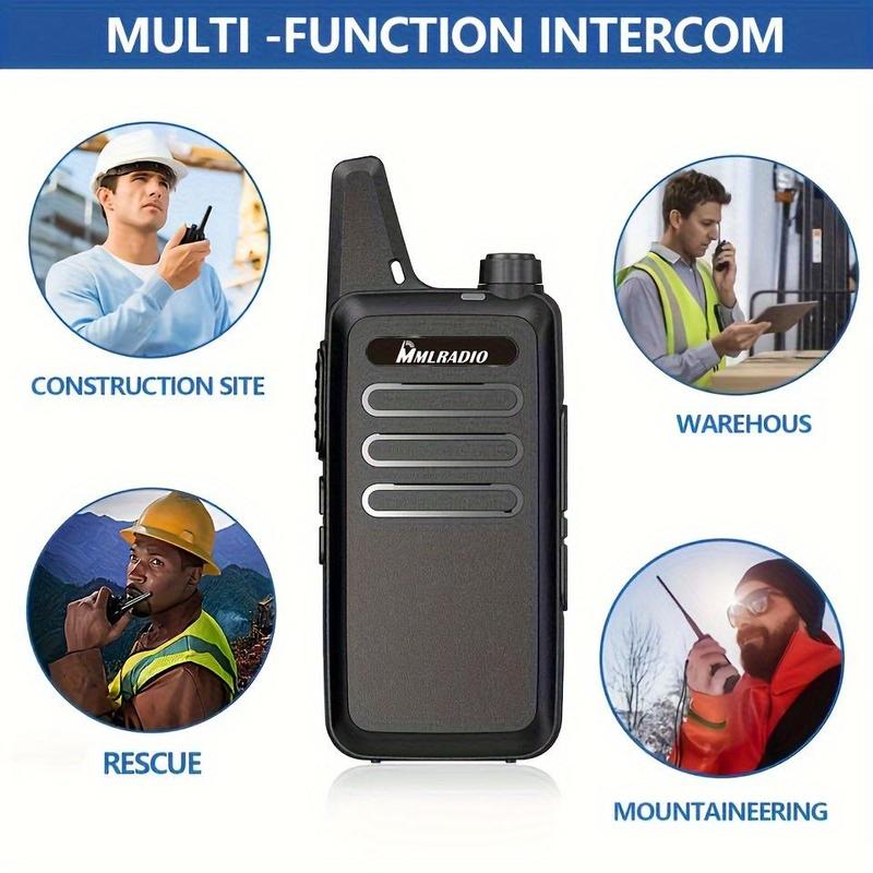 USB Rechargeable Walkie Talkie, 1 Count 16 Channel UHF 400-470MHz Two Way Radio, Portable Walkie Talkie for Outdoor Camping Hiking