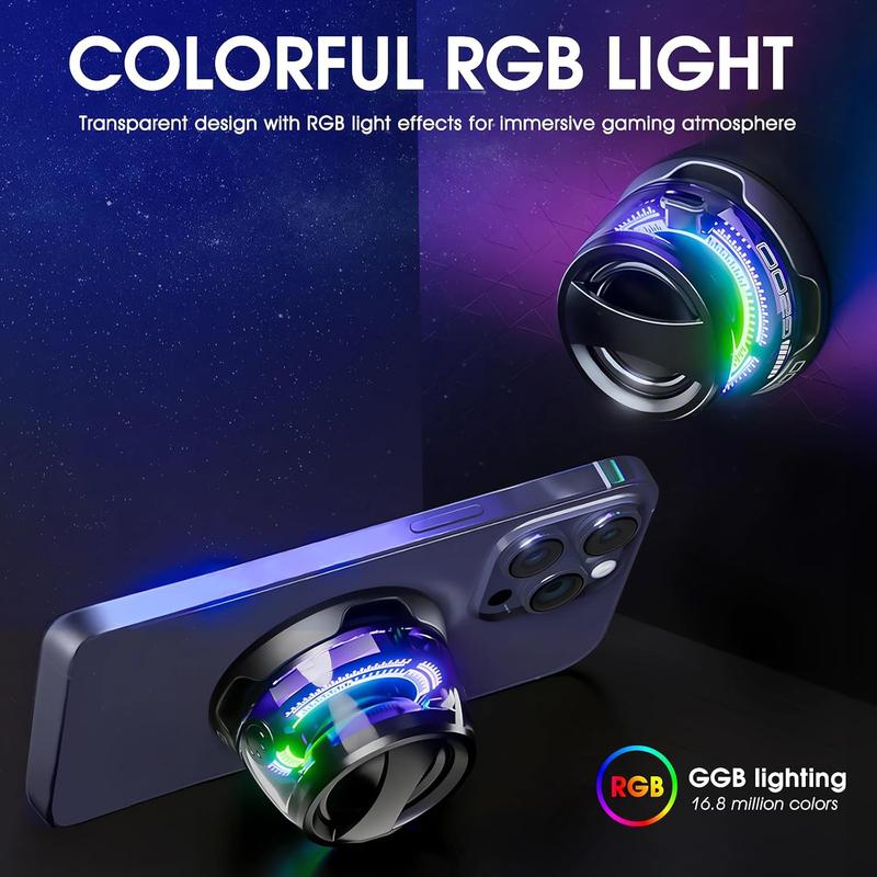 Viyawise G200 Speaker, Multifunctional Magnetic Bluetooth Speaker with Bluetooth 5.3, Cyber Magnetic Mini Bluetooth Speaker, Portable Wireless Small Bluetooth Speakers with Multi-RGB Color Light and Phone Holder