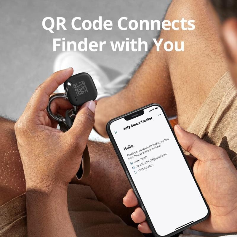 eufy Security by Anker Smart Tracker Link, Android not Supported, Works with Apple Find My (iOS only), Key Finder, Bluetooth Tracker for Earbuds and Luggage, Phone Finder, Water Resistant Button Device