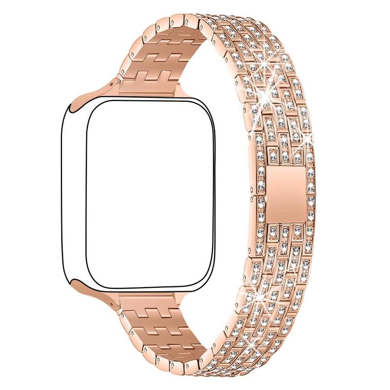 Rhinestone Decor Watch Band (Band Only), 1 Count Watch Replacement Watch Band, Fashion Sports Watch Band for Apple Watch Series 9 8 7 6 5 4 3 2 1