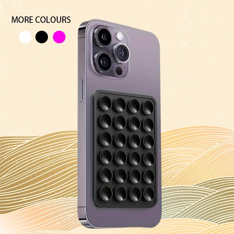 Silicone Suction Cup Phone Case Mount, Universal Adhesive Cellphone Back Holder, Durable Phone Accessories Compatible with iPhone & Android Phone, Phone Stand