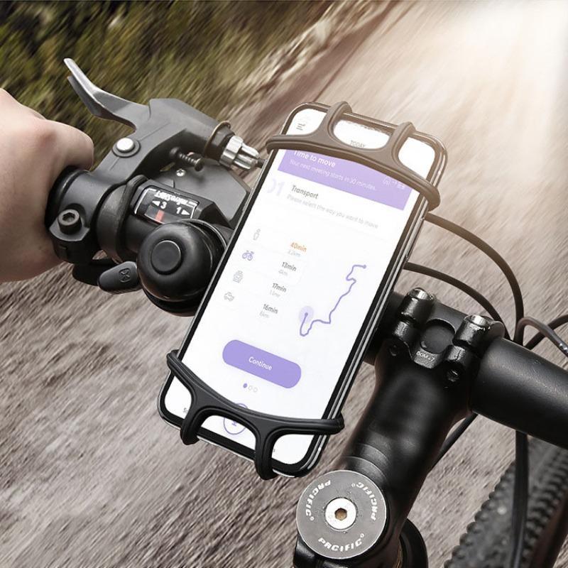 Bicycle Phone Mount, 1 Count Non-slip Silicone Adjustable Bicycle Phone Holder, Bicycle Handlebar Phone Mount, Christmas Gift