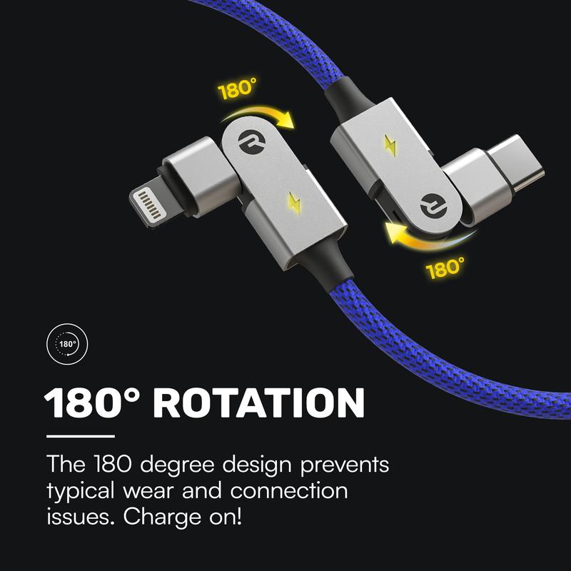 Magic Spin Cable - Fast Charging for Mobile Phones and Electronics