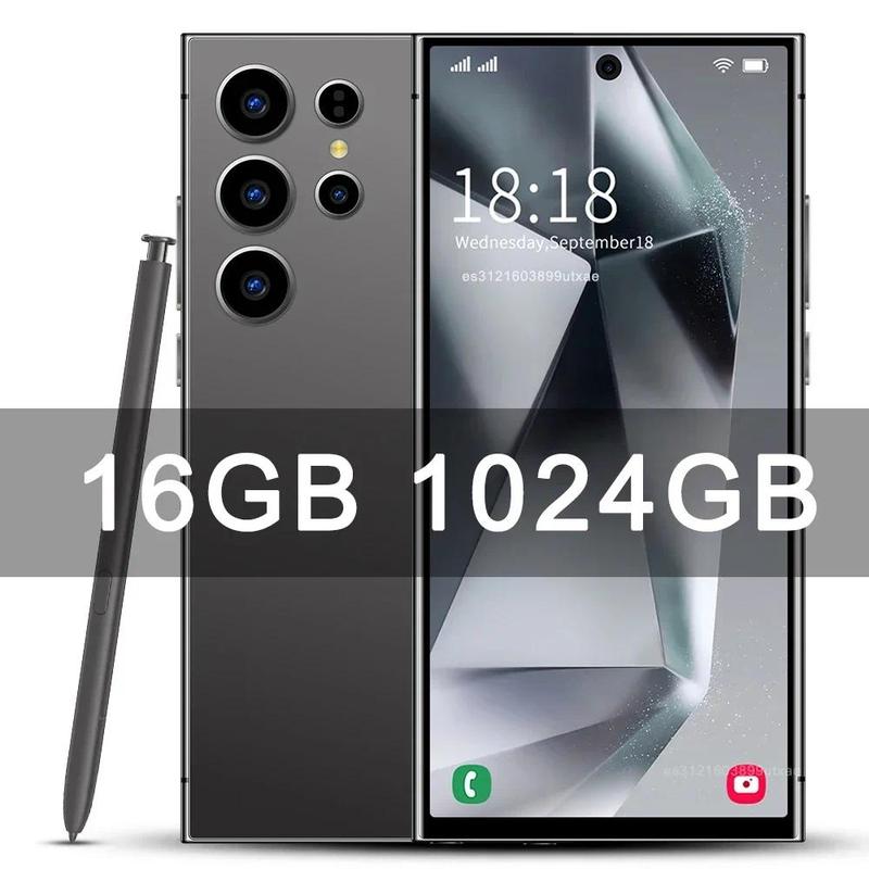 2024newUnlocked versionNEW S26 Ultra Smartphone 7.3inch HD 5G Snapdragon 8Gen3 16GB+1TB Android 14 8000mAh 70+108MP Mobile phone Face Recognition Camera Card Charging Communication Device Flash Game Memory Rear Protection