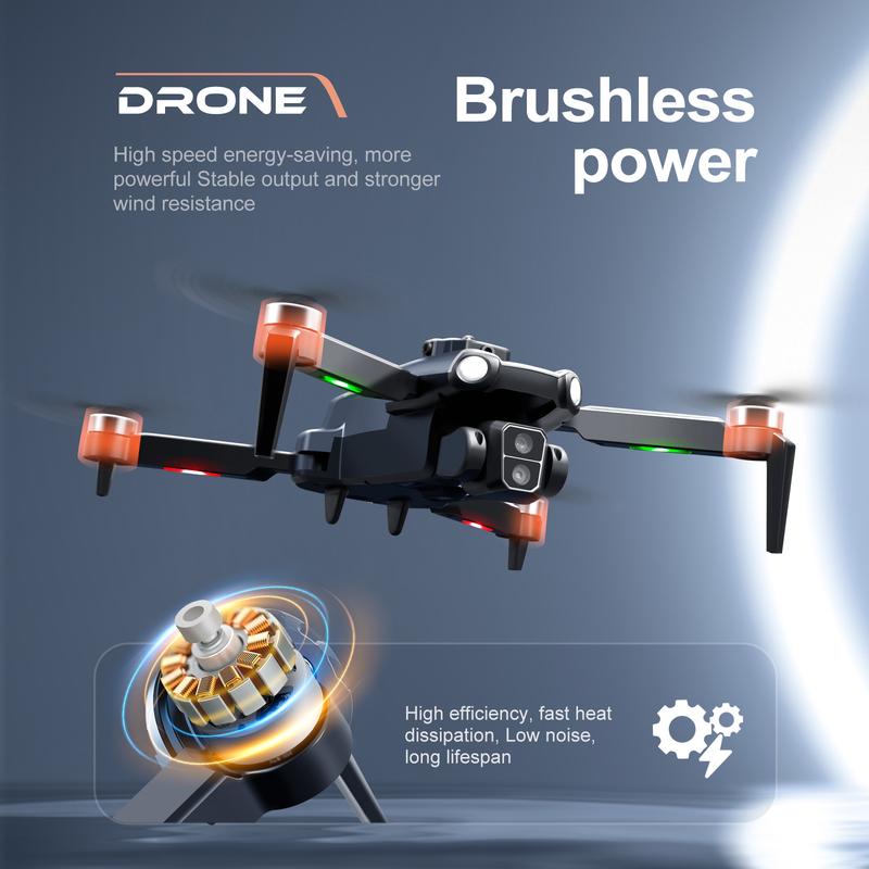 M9 Brushless Motor Dual Camera Drone, Super Stability, High Quality Aerial Photography, Automatic Obstacle Avoidance, APP Remote Control, Gesture Control, High Performance Transmission, Portable Design, Foldable Body