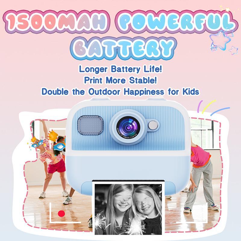 KGG Instant Print Camera with 32G Card & Inkless Thermal Paper, Rechargeable Digital Camera, Photography Video Recorder for Travel, Gift for Girls Boys