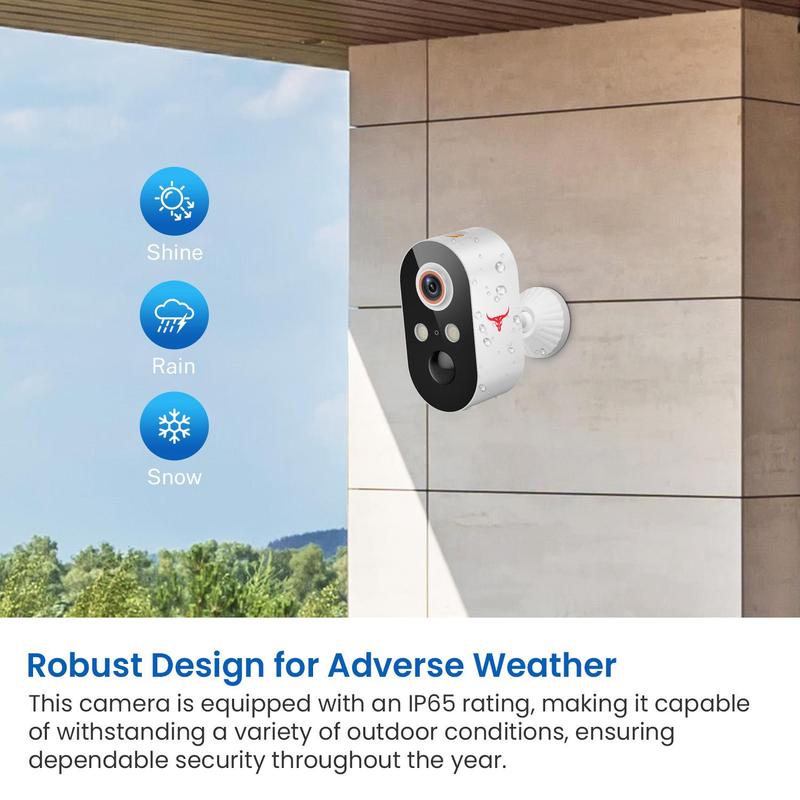 Wireless Security Camera, 1080P Outdoor Security Camera with 2-Way Talk, Battery Powered Smart AI Motions Detection Camera for Home Security