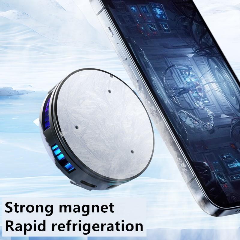 Magnetic Phone Cooling Pad, 1 Count Back Clip Phone Cooling Fan, Universal Phone Cooling Pad for iPhone 15 14 13 Samsung Xiaomi Huawei Android