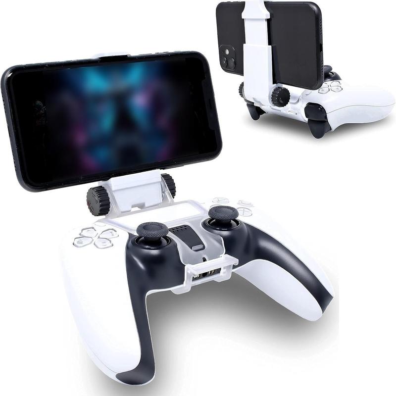 DOBE FOMIS ELECTRONICS Controller Phone Holder Clip, Smartphone Clip Mount for PS5 Controller, Console Accessories for PS5 Remote Play