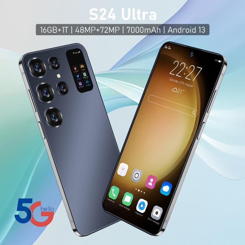 2024 New S24Ultra Global Edition Face ID 7.0-inch HD Large Screen Smartphone 4G 5G Phone 3GB+16GB Phone 7000mAh Large Battery Android Phone