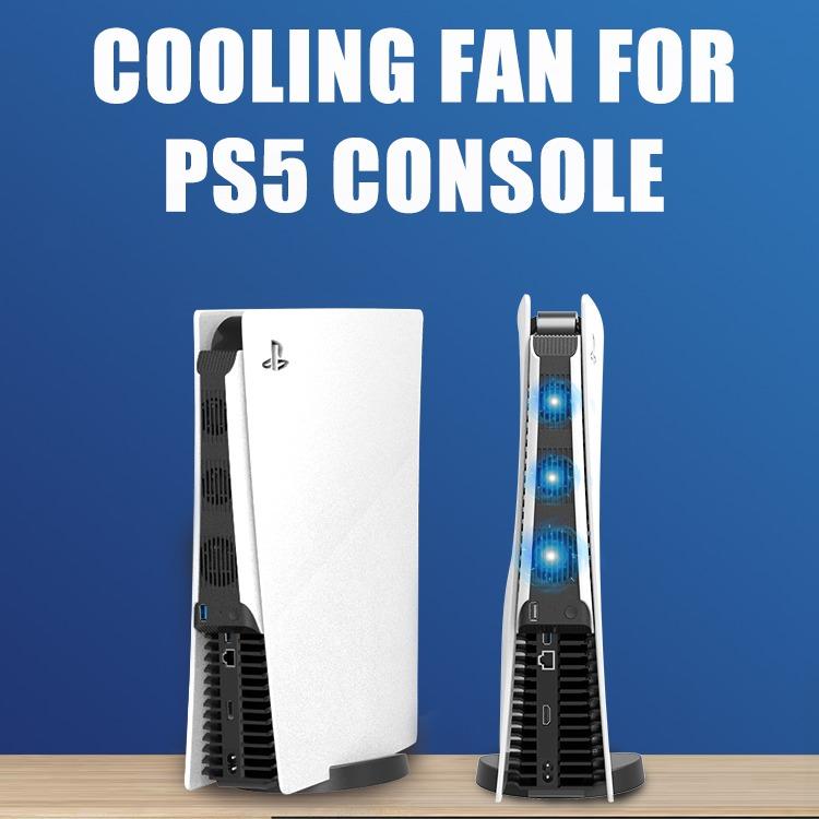 For PS5 console cooling fan, built-in three fans, 5V voltage high-speed cooling fan