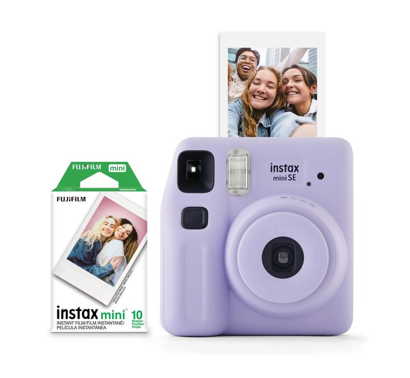 instax Mini SE Instant Camera with Bonus 10 pack Mini Film, Lavender