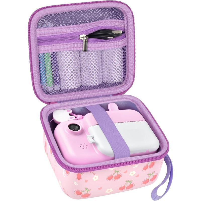 Camera Case Compatible with Instant Camera for  Digital Video Cameras Storage Holder Bag for Girls  Camera And Print Paper(Box Only) (Light Purple)