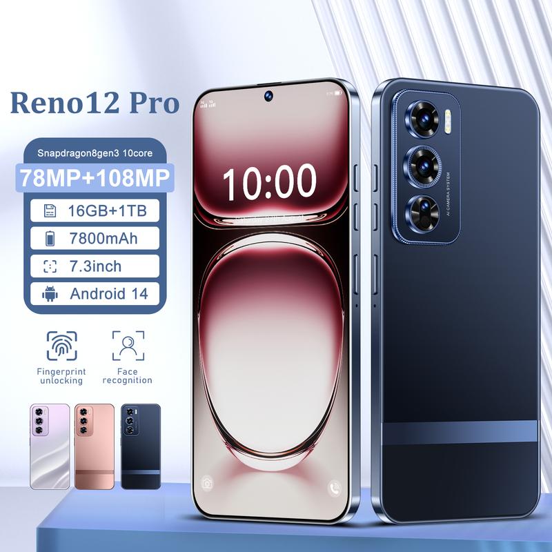 2025NEW2024 new R12 PRO mobile phone 5G global universal 7.3-inch ultra large screen 16GB+1TB Android 14 Christmas gifts, friends, family