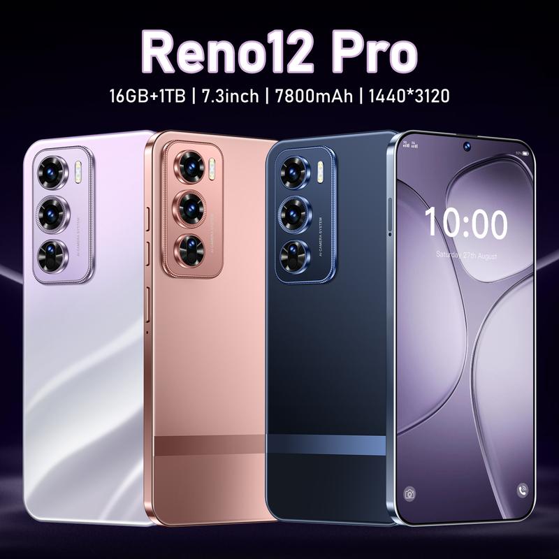 2025NEW2024 new R12 PRO mobile phone 5G global universal 7.3-inch ultra large screen 16GB+1TB Android 14 Christmas gifts, friends, family