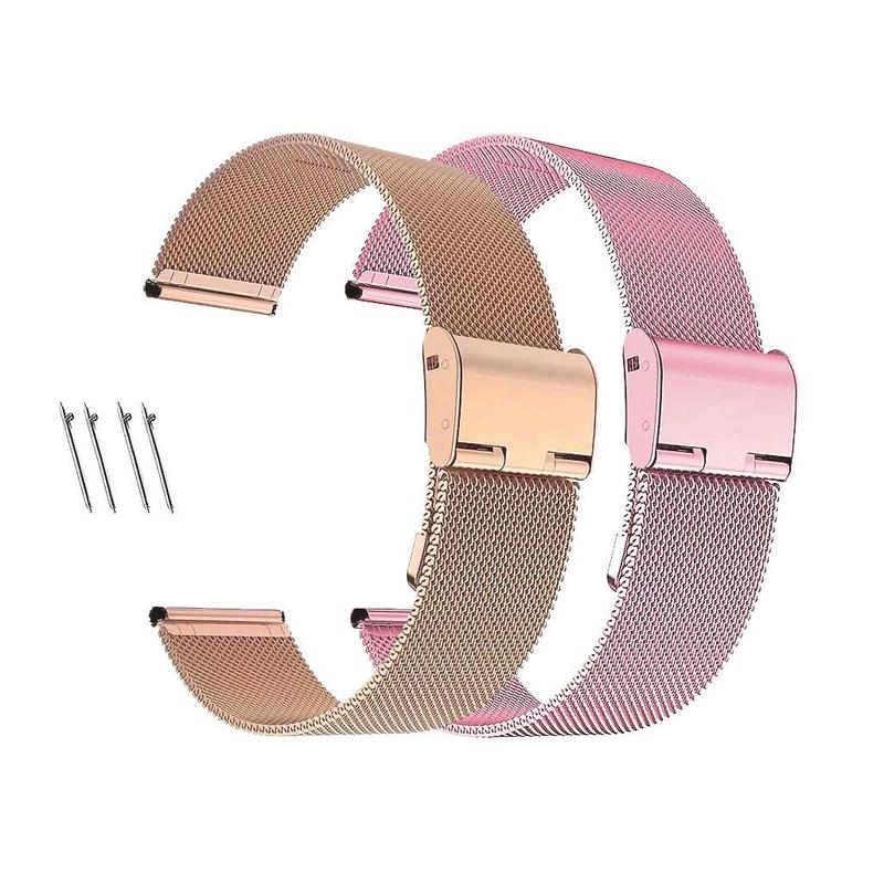 Stainless Steel Smart Watch Band (Band Only), 20MM Fashionable Replacement Watch Band, Sweatproof Unisex Watch Band, Wearable Accessories